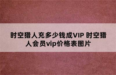 时空猎人充多少钱成VIP 时空猎人会员vip价格表图片